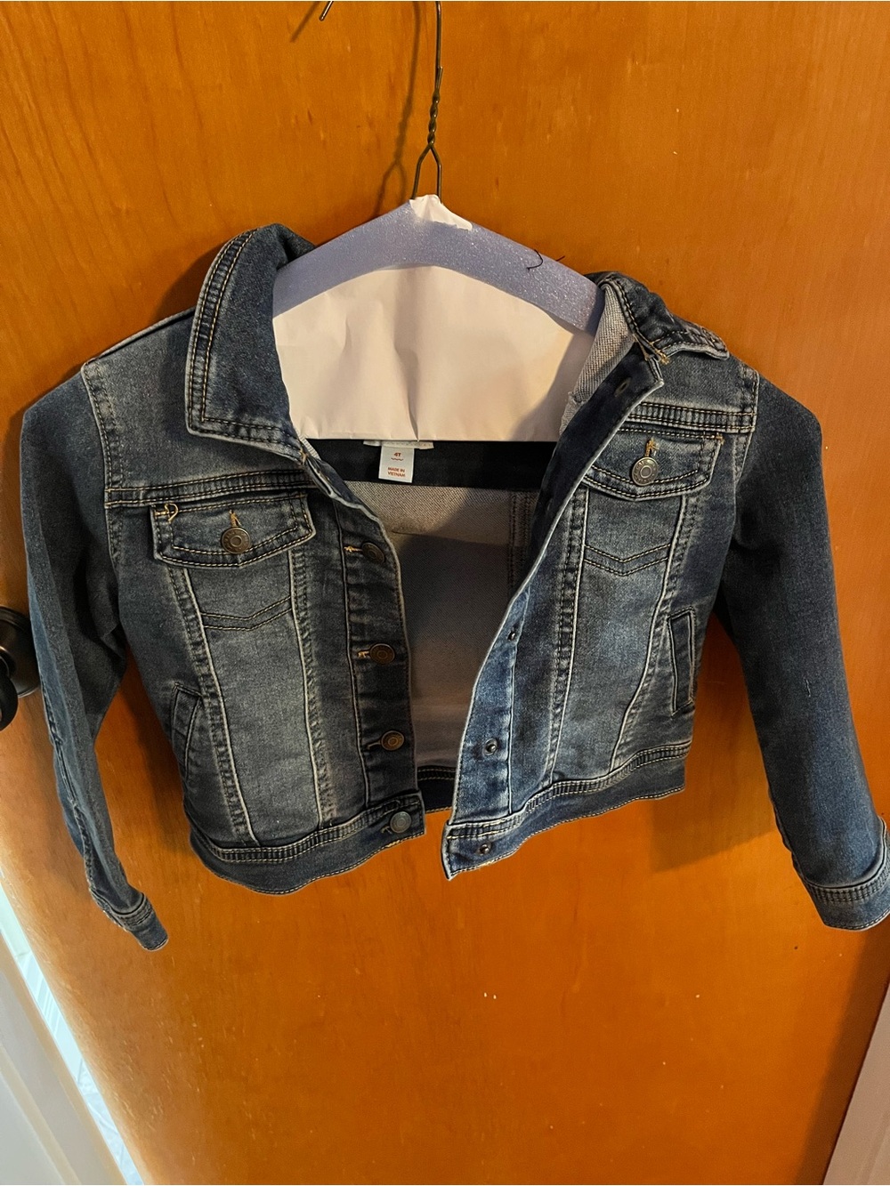 Cat & Jack Girls' Washed Blue Denim Jacket